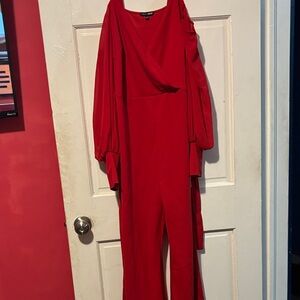 Fashion Nova Red Jumpsuit